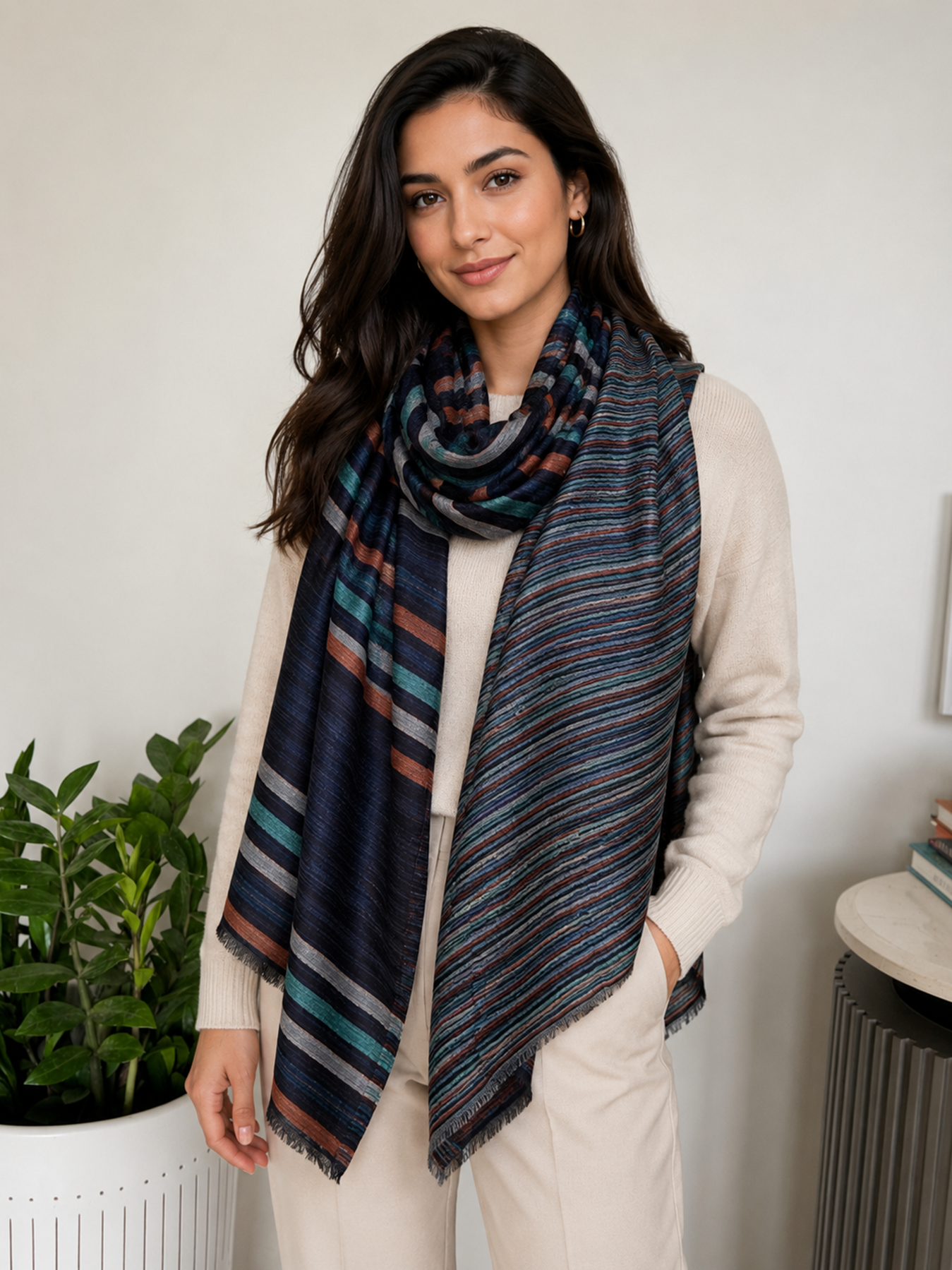 Twilight Harbour Reversible Stripe Stole Twilight Harbour Reversible Stripe Stole